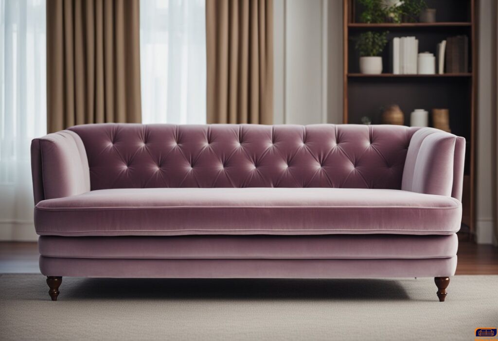 compreendendo sofa veludo roxo
