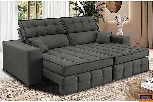 sofa retratil e reclinavel molas ensacadas preto2